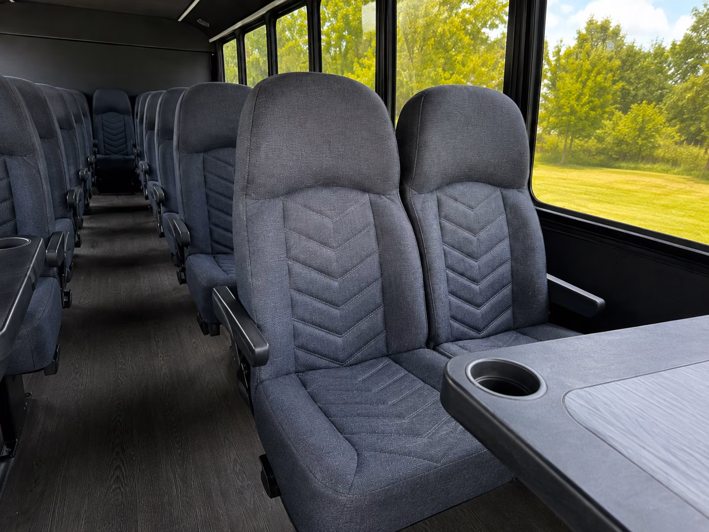 hamilton 15 passenger minibus interior