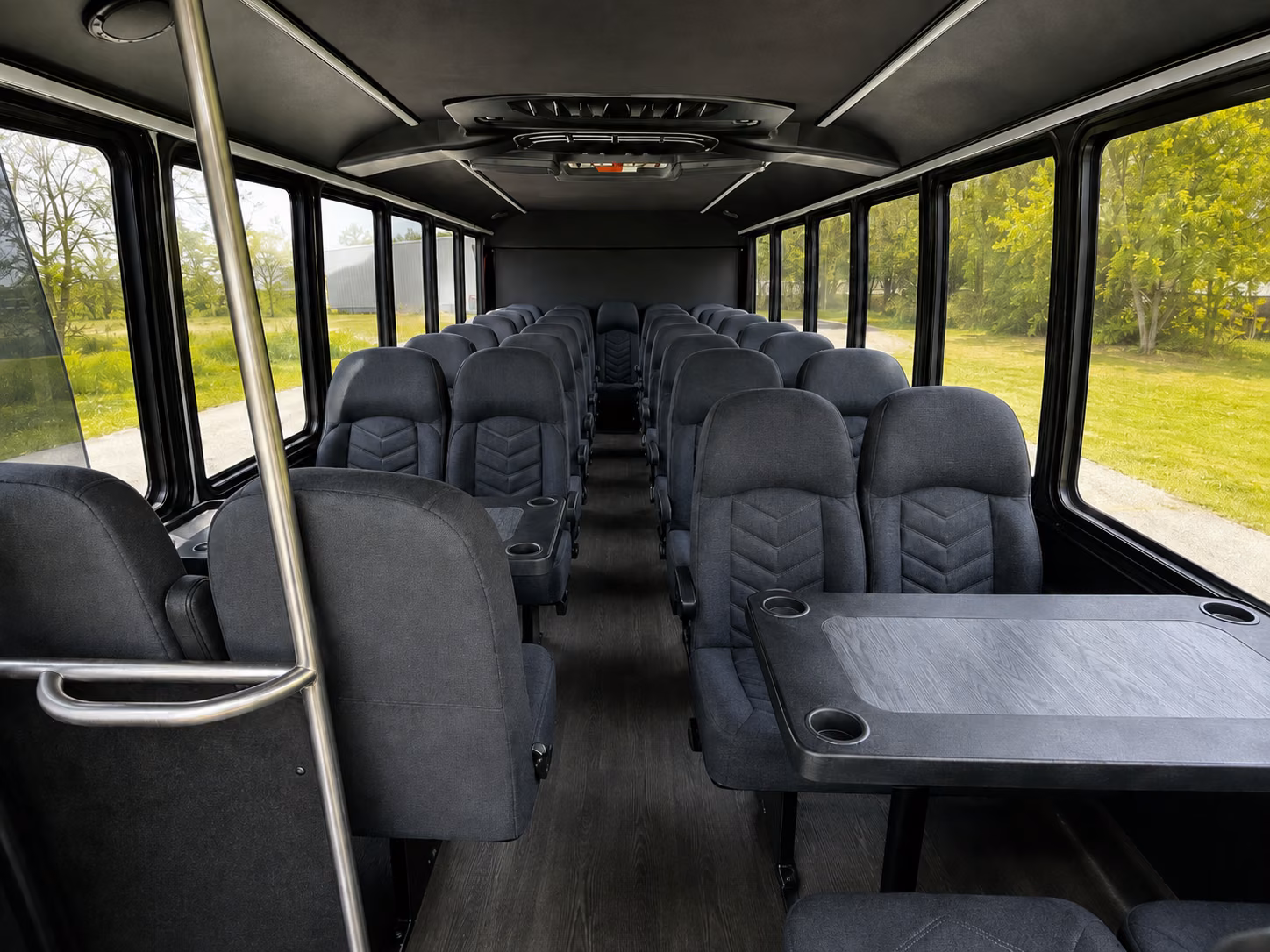 hamilton 18 passenger minibus inside