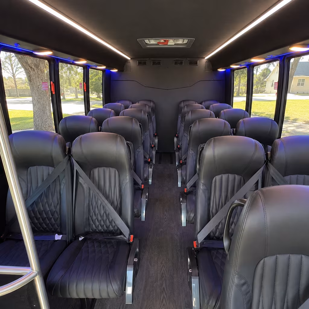 hamilton 25 passenger minibus inside