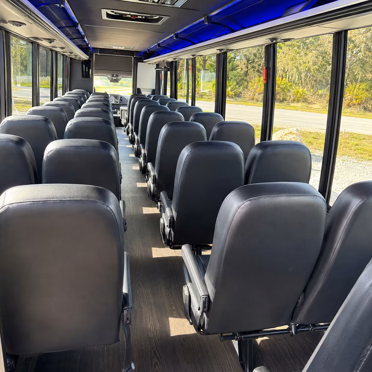hamilton 35 passenger minibus inside