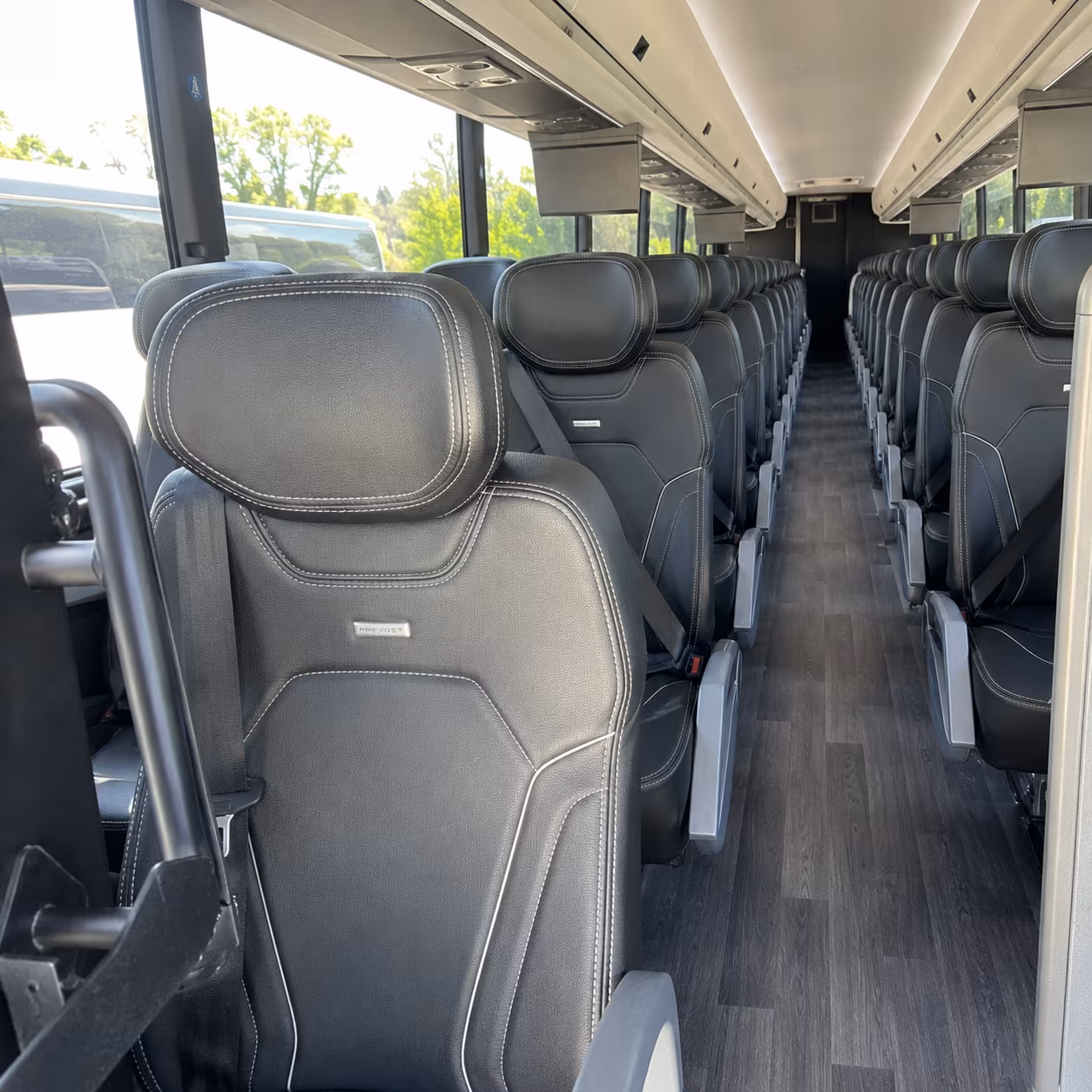 hamilton 56 passenger charter bus interior