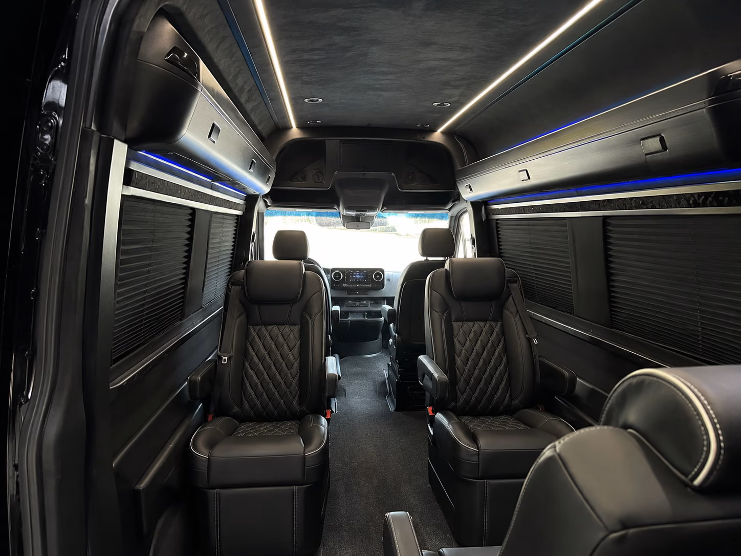 hamilton sprinter van with driver inside